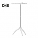 Sulankstomas drabužių stovas su 3 pakabinimo strypais Didelis stabilumas Didelė apkrova Paprastas montavimas Sulankstomas kelnių ir paltų pakabas balta