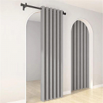 Minimalistinės vienspalvės užtemdančios užuolaidos, didelio tikslumo, termoizoliuojančios, langų užuolaidos, namų dekoras 203*214cm &scaron;viesiai pilka spalva