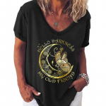 Madingos pavasarinės palaidinės su drugelių ra&scaron;tu, trumpomis rankovėmis, V formos i&scaron;kirpte, kasdieniniai mar&scaron;kinėliai XS mėlyna