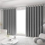 Sutir&scaron;tintos užtemdančios lininės užuolaidos - Prabangi apsauga nuo saulės, montavimas be gręžimo svetainei 130x265cm curtains 2pcs