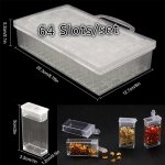64 lizdų deimantinis siuvinėjimas deimantinis dažymo įrankis permatoma plastikinė laikymo dėžutė