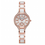 Moteri&scaron;kas kvarcinis laikrodis su deimantais - Tikslus mechanizmas, Eleganti&scaron;kas dizainas, Laisvalaikio laikrodis