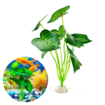 Dideli žalių lapų dirbtiniai vandens augalai | Ry&scaron;kus plastikinis akvariumo dekoras | Puikiai tinka akvariumams, vazoms ir staliniam dekorui &ndash; Realisti&scaron;ki vandens augalai žalia