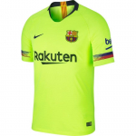 Nike FC Barcelona Vapor Match I&scaron;vykos mar&scaron;kinėliai 2018/19 raidės prekės ženklo logotipas spausdintas V formos i&scaron;kirptė megztinis trumpomis rankovėmis futbolo mar&scaron;kinėliai vyrams mar&scaron;kinėliai 918912-702 M yellow