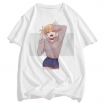 Vyri&scaron;ki Senpai Anime Girl Nerdy Modal White Print mar&scaron;kinėliai Moteri&scaron;ki Manga Streetwear mar&scaron;kinėliai S