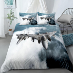 Fly the Concorde patalynės užvalkalų komplektas JK Vienvietis Dvigulis Karalienės JAV Viengulis Pilnas Karali&scaron;kas Dydis Tarp Patalynės Rinkinio 140x200cm gray