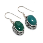 Green Apatite Gemstone Handmade 925 Sterling Silver Jewelry Earring 1.38 f5i45