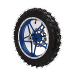 Purvo motociklo priekinis ratas 2.5-10 su diskiniu žvaigždute, guoliu, ratlankiu, padangos mazgu motociklui