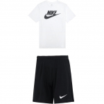 Nike kvėpuojantis apvalios apykaklės greitai džiūstantis trumpomis rankovėmis mar&scaron;kinėlis ir laisvo kirpimo &scaron;ortai Sportinis komplektas Vyrams Sportinis komplektas AR5005-101+BV6856-010 2XL