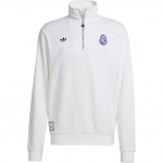 Adidas Originals pusiau užtraukiama su stovu apykakle ilgomis rankovėmis bliuzoninė striukė vyri&scaron;ka bliuzoninė striukė balta JF2574 S