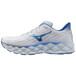 Mizuno Wave Sky 8 Patogūs kvėpuojantys at&scaron;okantys žemi treniruočių bėgimo bateliai Unisex sportbačiai Mėlyni J1GC240201 44