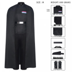 Žvaigždžių karų vyri&scaron;kas imperijos karininko kosplėjaus kostiumas - juodas uniforminis kostiumas XS