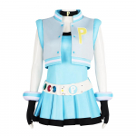 Galingosios mergaitės Cosplay Mergaičių kostiumo suknelės rinkinys Blossom Buttercup Bubbles Kostiumas Suknelė su diržo rinkiniu Helovino karnavalinis kostiumas L smėlis