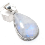 Natural Moonstone Gemstone 925 Sterling Silver Jewelry Pendant 2.09 w0b00