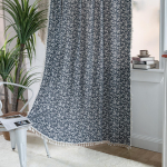 Užbaigtos užuolaidos Medvilninis ir lininis audinys Spausdinimas Gėlėtas Gaivus Mažas langas Pusiau užtemdantis Balkonas Erkeris Užuolaida height 90 * width 60cm