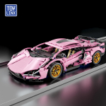 TOYLINX Super Rožinis Techninis Greitasis Transporto Priemonės Statybiniai Blokeliai Automobilių Lenktynių Blokeliai Žaislai Gimtadienio Kalėdinės Dovanos Vaikams