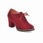 Madingi Auk&scaron;tos Kokybės Nauji Suede Kvadratiniu Kulnu Moteri&scaron;ki Bateliai Madingi Eleganti&scaron;ki Moteri&scaron;ki Rudens Auk&scaron;takulniai Biuro Batai Darbo Batai Didelis Dydis 32-43 34 raudona