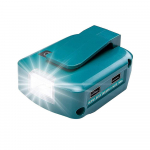 USB adapteris Makita BL1430 BL1440 BL1830 BL1840 BL1850 BL1860 14.4V 18V akumuliatoriui su LED lempute, dvigubu USB 2.1A įkrovikliu