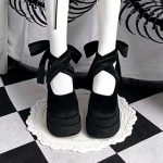Madingi moteri&scaron;ki Mary Janes bateliai 2025 m. Nauji Lolita batai Dizainerio platforminiai batai moterims Madingi auk&scaron;takulniai pavieniai batai Zapatos De Mujer 35 juoda