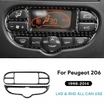 Skirta Peugeot 206 1998-2008 2009 2010 2011 2012 2013 2014 Tikras mink&scaron;tas anglies pluo&scaron;to lipdukas LHD RHD automobilio centrinio valdymo mygtukų apdaila