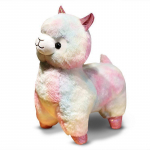 Light Up White Llama LED Stuffed Animals Blushing Alpaca Soft Plush Toy Glow Gift for Children , 14 inch