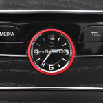 Angelguoguo Car Console clock watches decoration ring cover sticker For Mercedes Benz C Class W205 C180 C200L C260L raudona