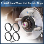 OD 716mm to ID 651mm Car Wheel Hub Centric Rings Black Polycarbonate 4 Pcs
