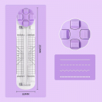 4 viename popieriaus pjaustyklė, rankdarbių popieriaus pjaustyklė, daugiafunkcis scrapbooking įrankis popieriui, nuotraukoms, i&scaron;karpų albumui, atvirukams pjaustyti violetinė