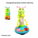 Muzikinė &scaron;okanti vik&scaron;ro saksofono žaislas LED žibintuvėliai Smagus elektrinis muzikos žaislas vaikams Puiki dovana mokymosi žaidimui ramdam color