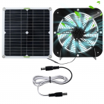 Saulės skydelio ventiliatoriaus rinkinys 13,5 colio 100W Vandeniui atsparus saulės energija maitinamas i&scaron;traukiamasis ventiliatorius 3000 aps./min Automati&scaron;kai reguliuojamas Didelio efektyvumo vėsinimas Vi&scaron;tidė juoda