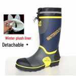 Vyri&scaron;ki auk&scaron;takulniai guminiai batai su plieniniais pir&scaron;tais - Neslystantys, vandeniui atsparūs, kvėpuojantys, madingi, idealūs statybvietėms 5L for Size 49-50