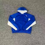 Mertra Patchwork Siuvinėtas Velvettinis Unisex Batwing Hoodie ir Laisvų Kelnai Rinkinys - Madingi Laisvalaikio Drabužiai M tamsiai mėlyna spalva