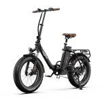 Onesport OT16 MAX Patogus miesto sulankstomas elektrinis dviratis 48V18AH baterija 500W variklis 25KM/H didžiausias greitis 20*4 colių plačios padangos E-dviratis suaugusiems juoda