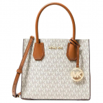 Michael Kors Klasikinis Vintažinis Monogramos Ra&scaron;to Kelioninis Lai&scaron;kų Skliaustinis Rankinė-Tote Moteri&scaron;kos Rankinės Vanilės-Baltos 35S1GM9M2B-VANILLA Basic Set (Bag+Dust Bag)
