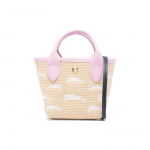 Longchamp Le Panier Pliage Logotipas Spaudžiamas užsegimas Odinė Mini rankinė Moteri&scaron;ka rankinė Smėlio spalvos Rožinė 10206HCFP75 Beige & Pink