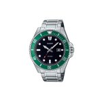 CASIO vyri&scaron;kas juodas laikrodis MDV-107D-3A MDV-107D-3A Metal Watch Box (Free Gift) black