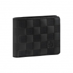 Louis Vuitton plonas odinis piniginė su logotipu Vyri&scaron;ka piniginė Juoda N63263 Box(Basic Set+Box)