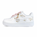 Nike Air Force 1 Atsparūs trinčiai Atsparūs trinčiai Žemi Bėgiojimo bateliai Moteri&scaron;ki Balti Rožiniai Auksiniai FV3654-111(Team74-) 37.5