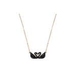 Swarovski gulbės romanti&scaron;kas dvigubos juodos gulbės kri&scaron;tolinis karoliai moterims 5296468 Box (Random Color)