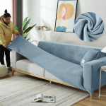 Tamprios aksomo sofos užvalkalas Neslystantis L formos kampinės sofos užvalkalas Svetainei Armchair Covers Mink&scaron;tas Patvarus 2 seater145-185cm
