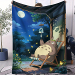 Bestseleris Mano kaimynas Totoro Antklodė Visų sezonų Mink&scaron;tas pliu&scaron;as Patogus lovai Miegamajam bendrabučiui sofai Pietums stovyklavimui Vaikams Anime Dovana 70x100cm blue