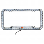 Stilingas licencijos rėmelio laikiklis 12V LED lemputė Valstybinio numerio rėmelis Universalus motociklo valstybinio numerio rėmelis Transporto priemonės priedai United States
