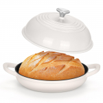 Emaliuota ketaus Dutch Oven duonos kepimo forma su dangčiu, 10 colių, ketaus duonos krosnelė, ketaus te&scaron;los su raugu kepimo forma, Dutch Oven duonos indai