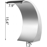 VEVOR 60x30cm/40x20cm Baseino fontanas krioklys Nerūdijančio plieno fontanas tvenkinys Sodo baseino elementas Dekoratyvinis metalinis čiaupas