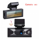 4K dviejų objektyvų automobilio vaizdo registratorius, priekinė ir galinė įra&scaron;ymas, itin platus kampas, naktinis matymas, WiFi, GPS 4K