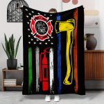 Prie&scaron;gaisrinio gesinimo įrankių ra&scaron;to flanelės spausdinta antklodė, tinkama visiems sezonams, tinkama svetainei, biurui, sofai, kelionėms 180x250CM 75x100cm red