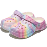 Vaikams skirti slip-on klumpės ir mulės - kvėpuojantys, vandeniui atsparūs, EVA sodo batai su dekoratyvine grandinėle paplūdimiui ir kasdieniam dėvėjimui 168 24