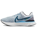 Nike React Infinity Run Flyknit 3 Balti Mėlyni Orbitiniai Vyri&scaron;ki Sportbačiai Chloro Mėlyni Juodi DH5392-102 43 gray