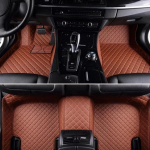 Individualūs grindų kilimėliai Jaguar F-Pace F-Type 2012-2014 2015-2023 I-Pace 2018-2022 Pilno apsidengimo grindų kilimėliai Prabangūs grindų įklotai F-Pace 2021-2023 ruda