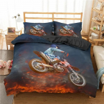 Motokroso patalynės komplektas berniukams, suaugusiems, vyrams, visureigių lenktynių motociklo antklodės užvalkalas, lovos užvalkalas, viengulis, King, Queen, poliesterio antklodės užvalkalas 200x200cm
